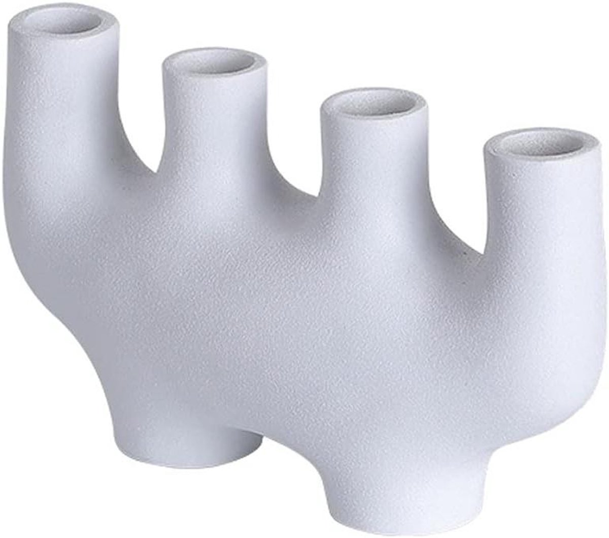 Kandelaars Hars - Kaarsenhouder Decoratie - Romantisch Diner - Handgemaakt Vakmanschap - S 8.0x2.9x4.8 inch - Bruin