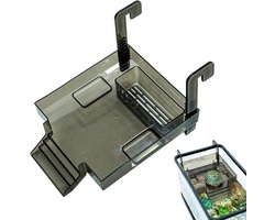 Reptielen Zonneplatform - Aquarium Land - Rusten Zonnen - Gegradueerde Ligbrug - 22 x 17 x 14 cm - Groen