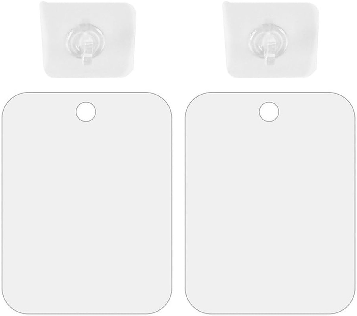 Dailygoods- Badkamerspiegel Onbreekbaar - Douche Spiegel - Condensvrij - Make-up Spiegel - 2-pack - Acryl 13 x 17 cm - Douchespiegel