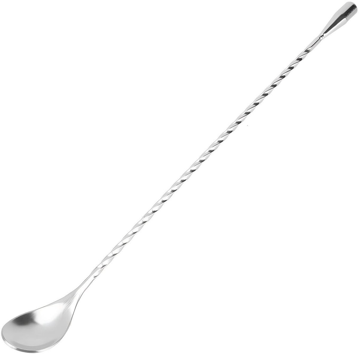 Dailygoods- Cocktailroerlepel 31 cm - Roestvrij Staal - Professionele Barlepel - Lange Handgreep - Corrosiebestendig - Ideaal voor Cocktails