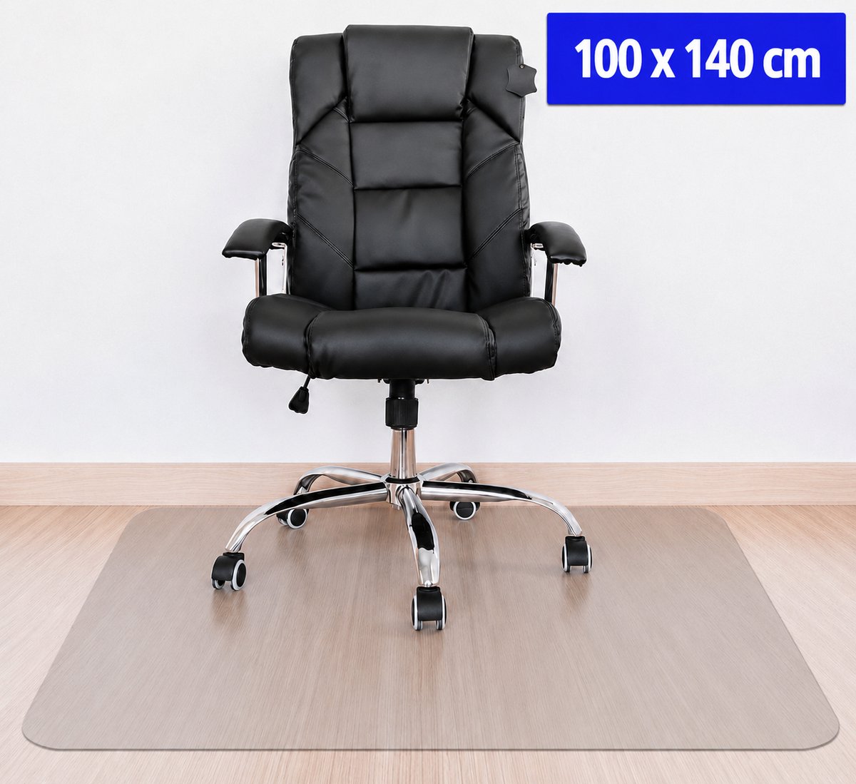 ValeDelucs Bureaustoelmat PVC - Vloerbeschermer Vloermat Bureaustoel Mat - Stoelmat beschermt harde vloeren - 100x140 cm - Transparant
