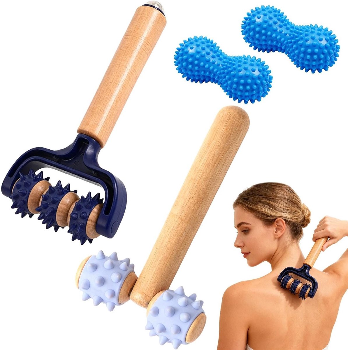 Massageroller Set - Spierroller Ballen - Spierontspanning Herstel - 4-in-1 Set - 23 x 15 x 5 cm - Niet gespecificeerd