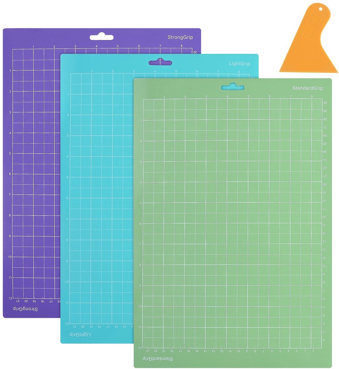 Dailygoods- Snijmat 3 Stuks - Vervangende Lichtgrip Snijmat - 35,4 x 25,1 cm - PVC - Flexibel en Duurzaam - Geschikt voor Cricut Joy - Snijmatten