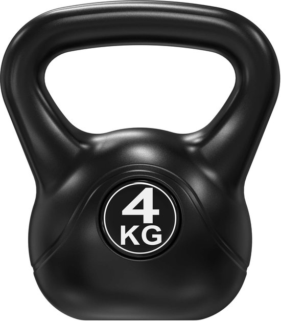 Tunturi PVC Kettlebell - Gewicht - 4kg - Incl. gratis fitness app