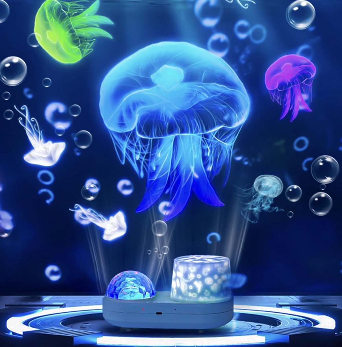 Lzwintrading - Ocean Nachtlampje Projector Sterrenhemel voor Kind - Oplaadbaar Nachtlampje Baby - Inclusief USB-Kabel - 360 Graden Draaibare Nachtlamp - Voor Feestjes Verjaardagen en Kerstcadeaus