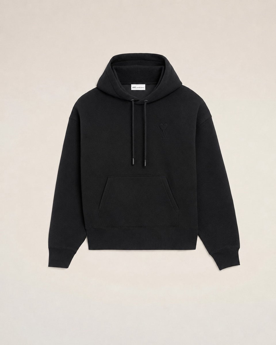 Ami Paris - Hoodie - Zwart - XXL