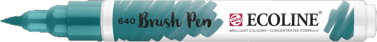 Ecoline - Brushpen - Blauw groen - Talens