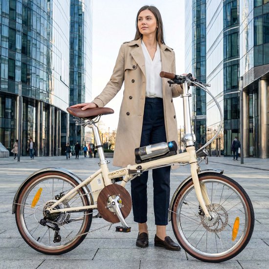 Maxturn Smart20 Elektrische stadsfiets - Accu 36V 5,2Ah - Banden 20×1,35 inch - beige — afbeelding 5