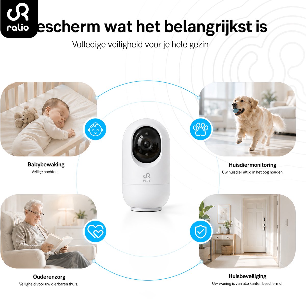 ABBNL Ralio Babyfoon Camera 2K/3MP - Veilige Cloudopslag & SD-kaartondersteuning tot 256GB thumbnail 6