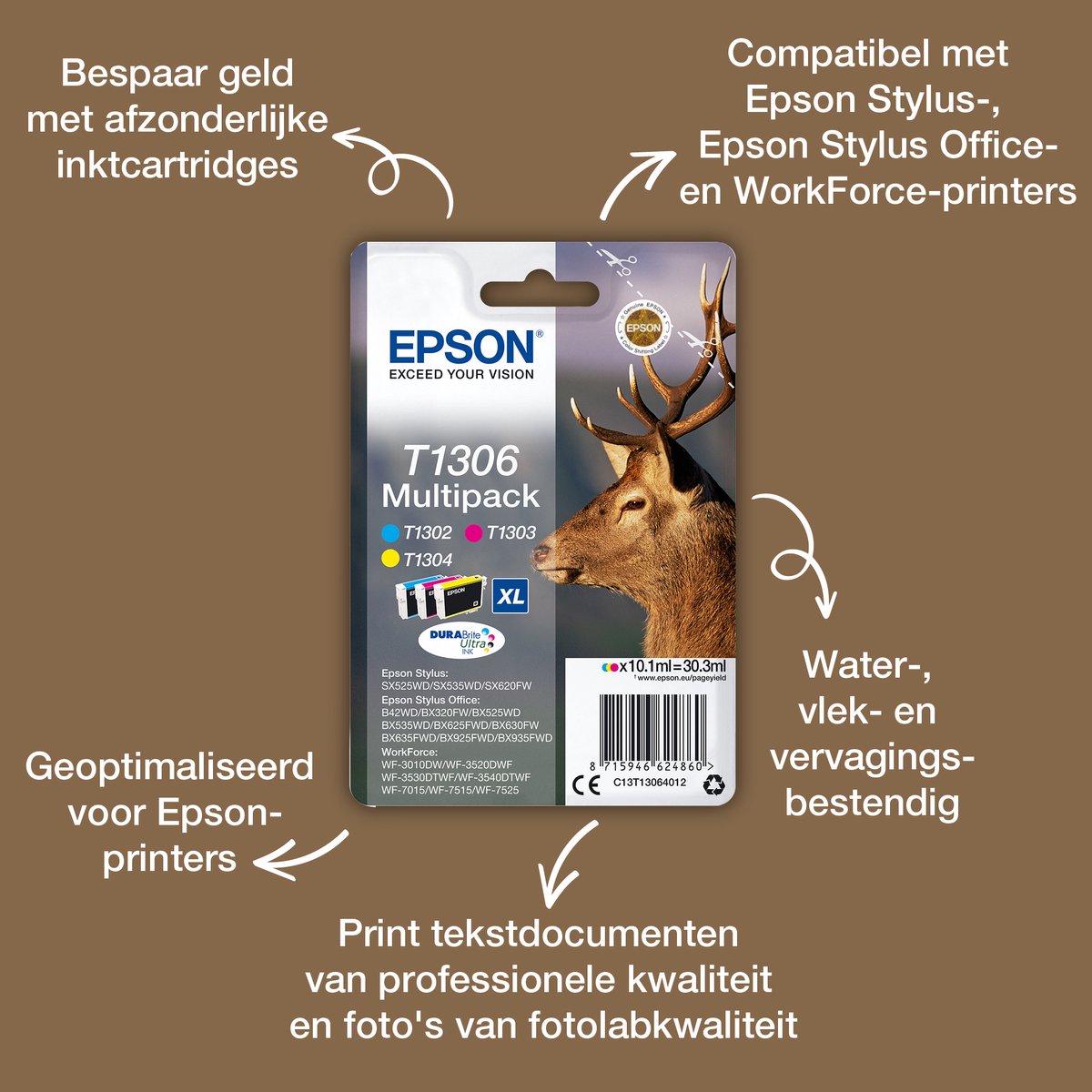 Epson T1301XL - Inktcartrdige /  Zwart