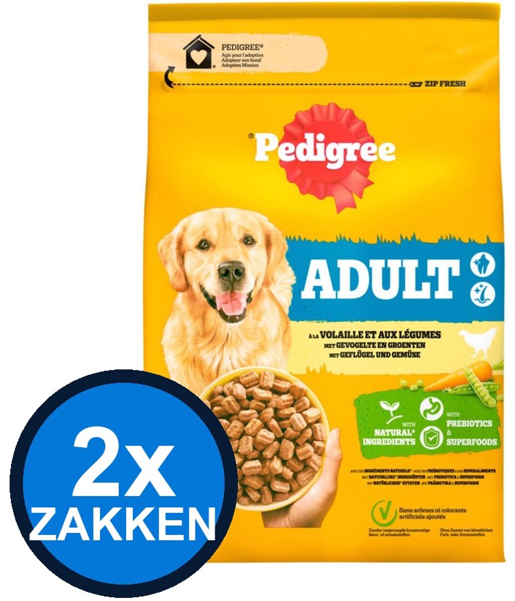 Pedigree Pedigree - Droog Adult Kip - Hondenvoer Droogvoer - 2.6 kg