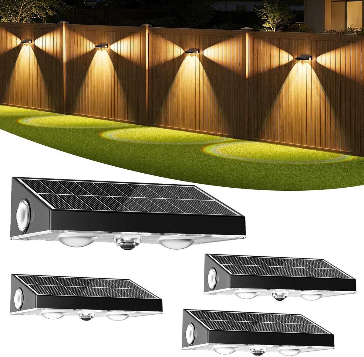 Zonnelampen voor Buiten - Zonne-energie - Dimbaar met 3 Modi - Waterdicht IP65 - Voor Tuin en Garage