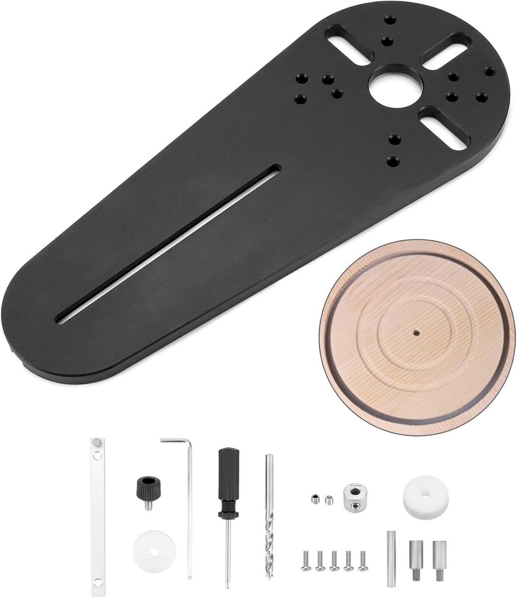 Circulaire Zaag Jig voor Houtbewerking - Sjabloon voor Elektrische Handfrees met Snijdiameter van 2 cm tot 68 cm, Compatibel met Bosch en Makita