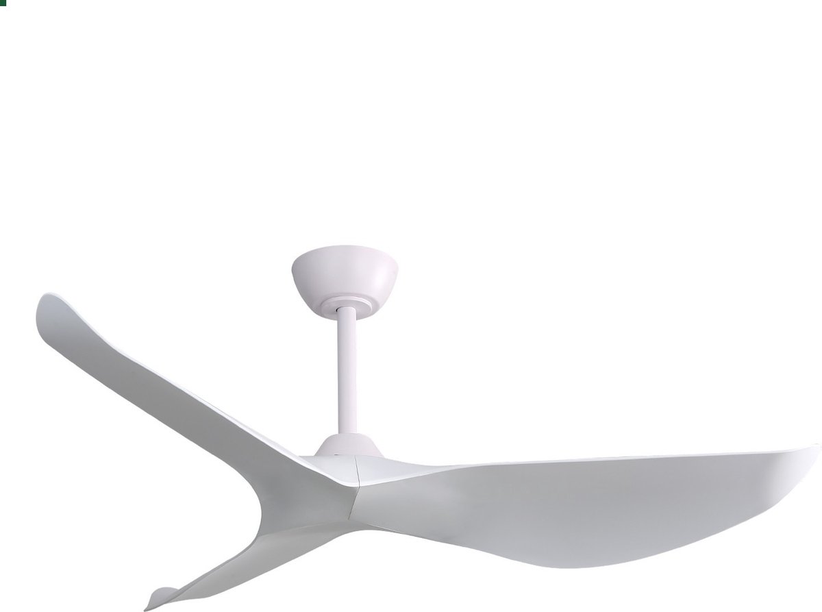Merdoo plafondventilator met LED verlichting - Ø 132 cm - wit - afstandsbediening - DC motor - 6 snelheden