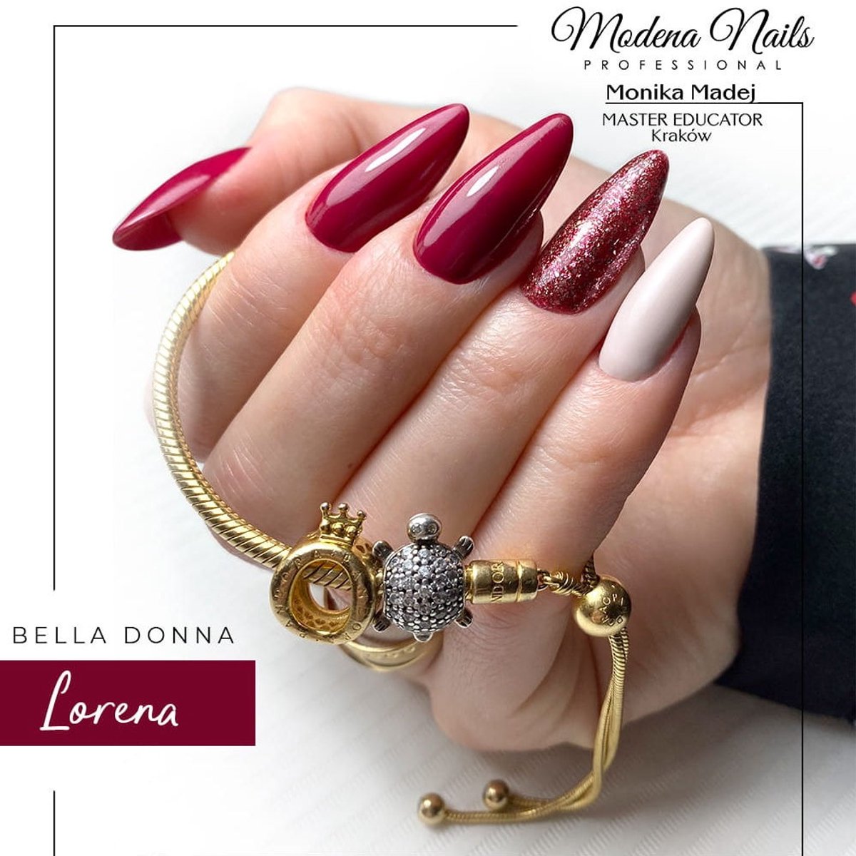 Modena Nails Gellak Bella Donna - Lorena 7,3ml. - Bella Donna - Glanzend - Gel nagellak - Gel nagellak