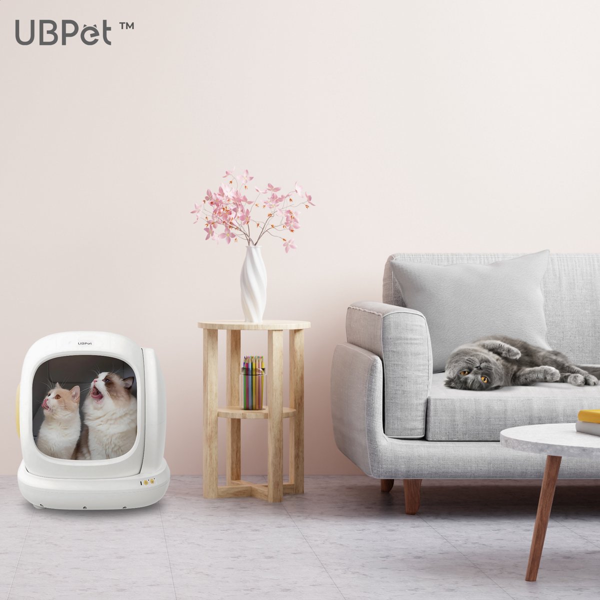 UBPET C20 automatische kattenbak met app en geurcontrole thumbnail 5