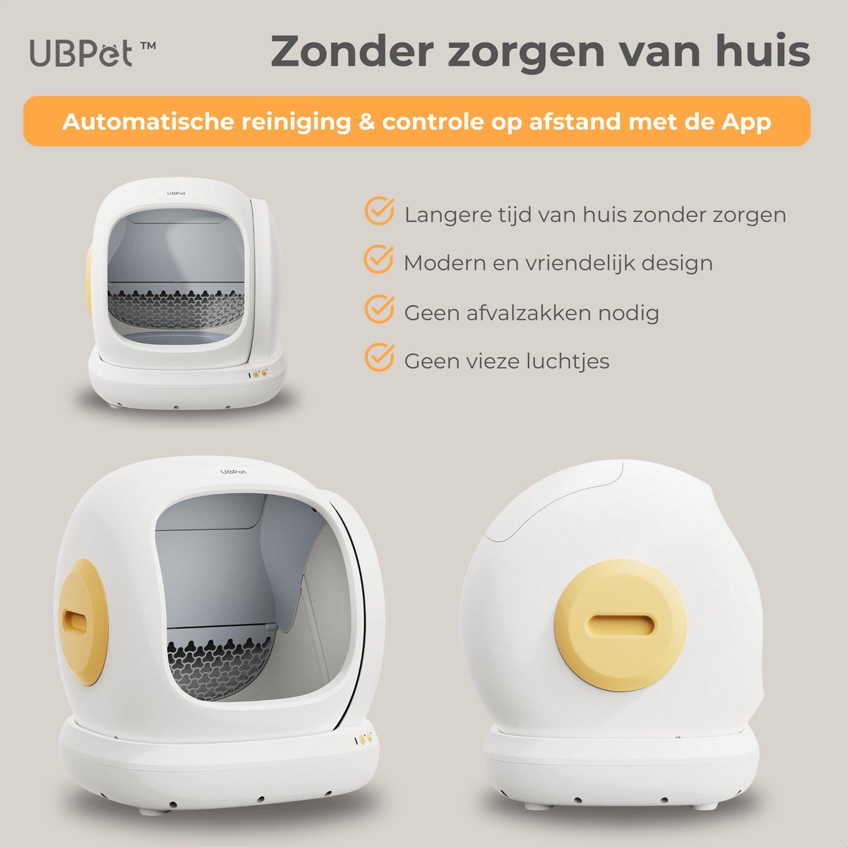 UBPET C20 automatische kattenbak met app en geurcontrole thumbnail 6