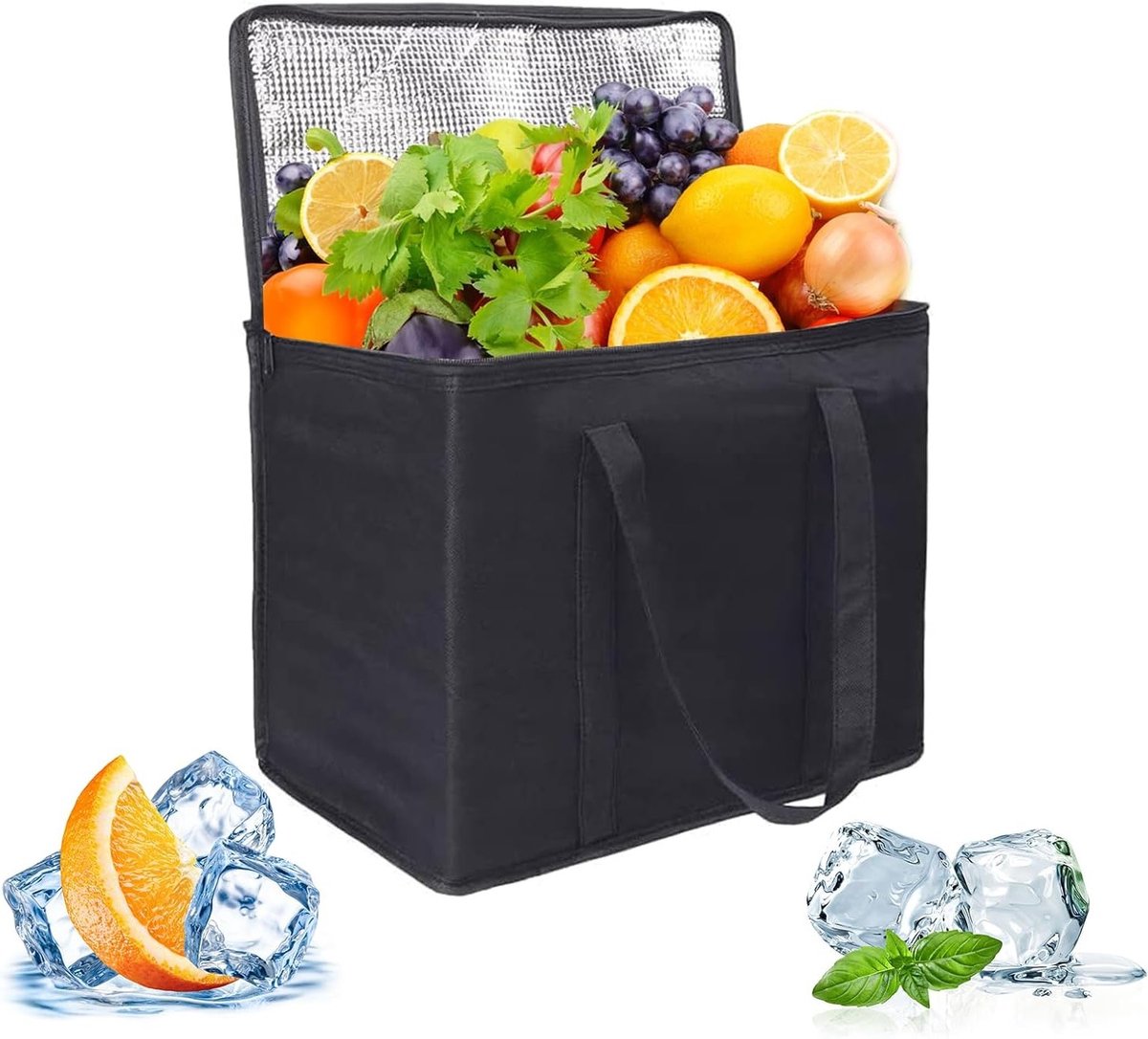 Vouwbare Thermische Koeltas voor Picknick en Lunch, Ideaal voor Warmtebehoud, 33 x 25 x 25 cm