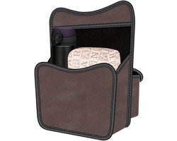 Auto Organizer - Tussen Stoelen - Auto Opbergen - Gepartitioneerde Opslag - 33x25x15cm - Bruin