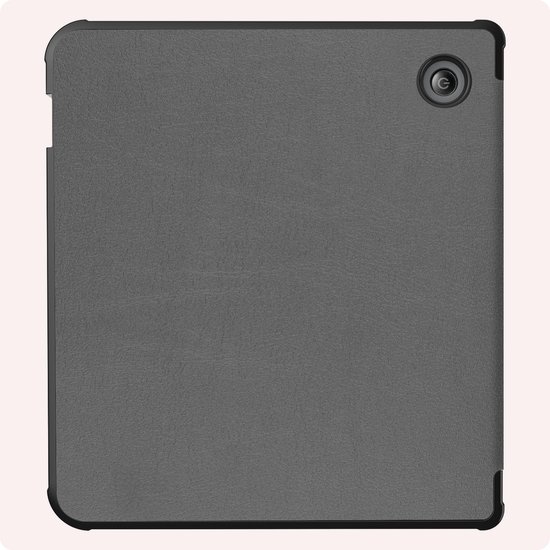 Hoes Geschikt voor Kobo Libra 2 Hoesje Bookcase Cover Book Case Hoes Sleepcover - Grijs — afbeelding 5