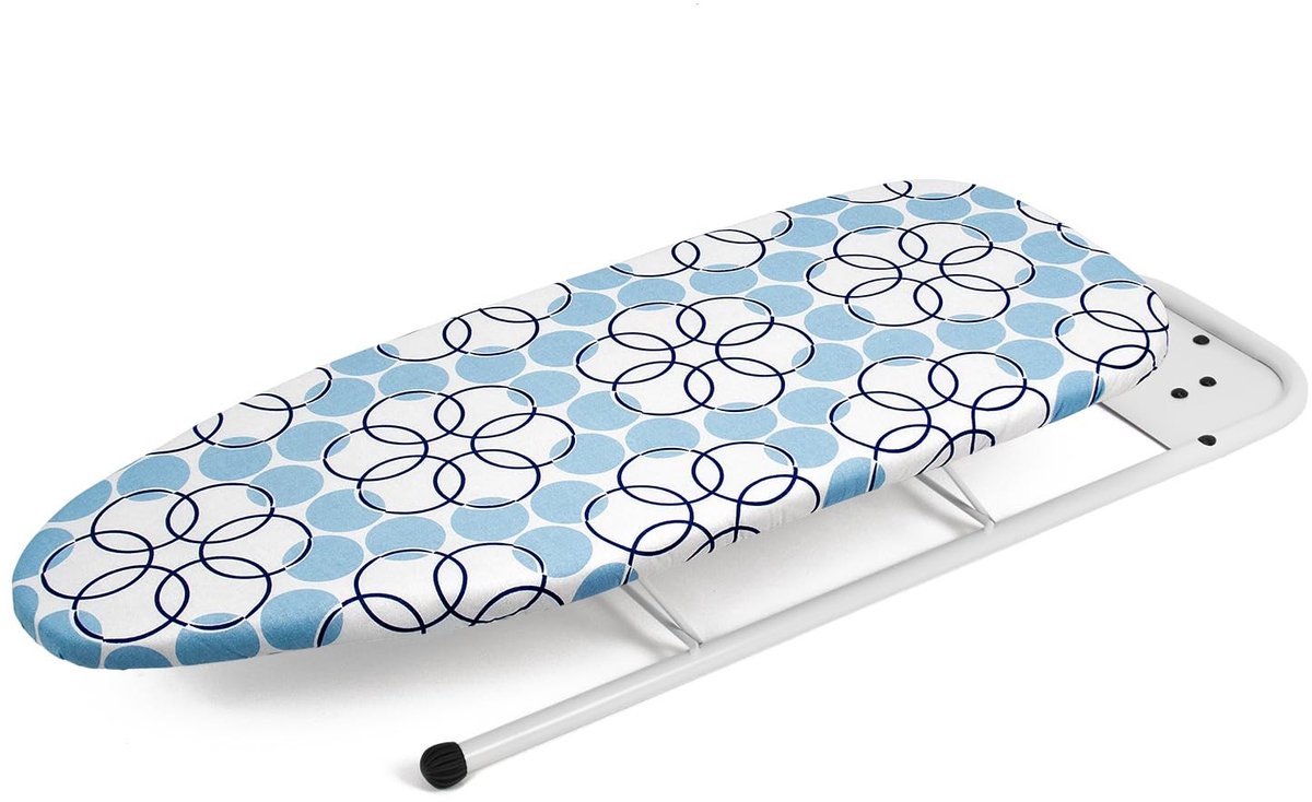 Dailygoods- Strijkplank Compact 32x82cm - Hittebestendige Hoes - Antislip Strijkijzerhouder - Intrekbare Haak - 10mm Viltvoering - Ruimtebesparend - Bureaustrijkplank