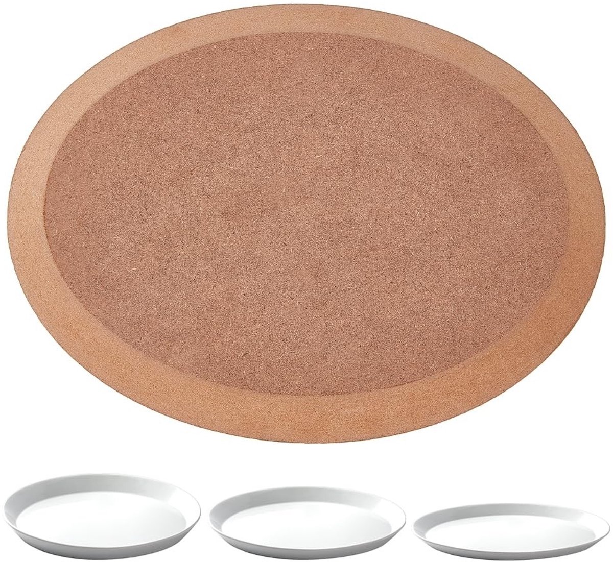 Dailygoods- Vormpers 45 Graden Afgeschuind - Keramische Gereedschappen - Kleiaccessoires - Handbouw - Bord - 20 x 14,5 x 1,5 cm - Keramiekvorm