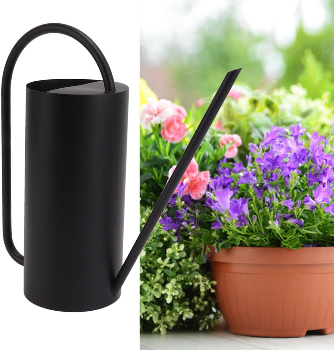 Grote RVS Gieter met Lange Tuit voor Planten | 1500ml Capaciteit | Tuinaccessoires voor Binnen en Buiten