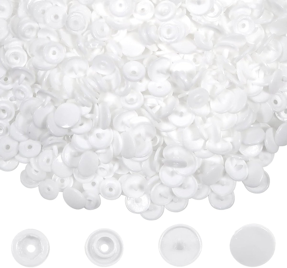 500 Plastic Witte T5 12 mm Plakband voor Accessoires, Kleding, DIY Creaties en Scrapbooking