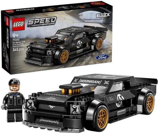 LEGO Speed Champions Ken Blocks '65 Ford Mustang Hoonicorn V1 Kit de construction de voiture pour enfants 77262