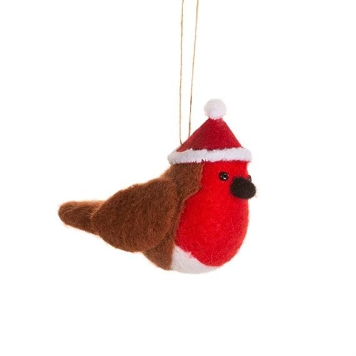 Dailygoods- Kerstdecoratie Vilt Roodborstje - Hangende Ornamenten - Kerstboomversiering - Feestelijke Versiering - Kransen/Slingers - Iconisch Karakter - Kerstversiering