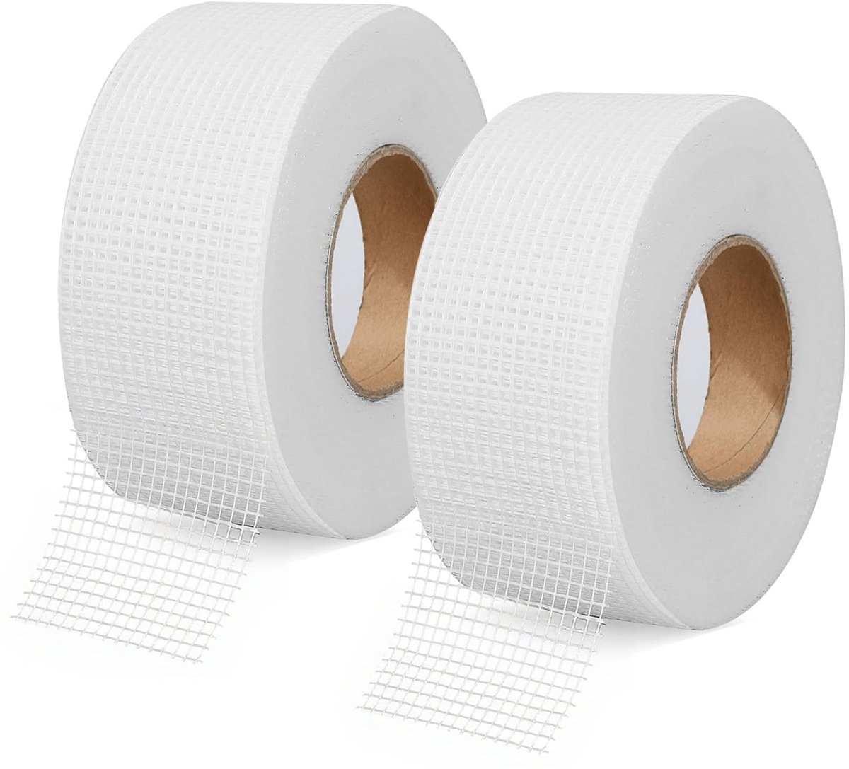 Dailygoods - Voegband zelfklevend, 2 stuks weefseltape glasvezel zelfklevend 5 cm x 80 m glasvezel weefselband net afdichtingstape, roosterband, voegendekstrips, glasvezelband voor scheuren en gaten