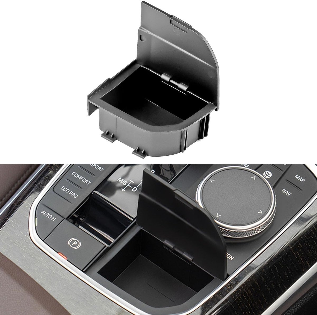Dailygoods- Opbergvak met deksel - Middenconsole-opbergbox - Compatibel met BMW 2/3/4/X3/X4/X5/X6/X7 - Duurzaam ABS - Roestvrij en krasbestendig - Opbergdoos