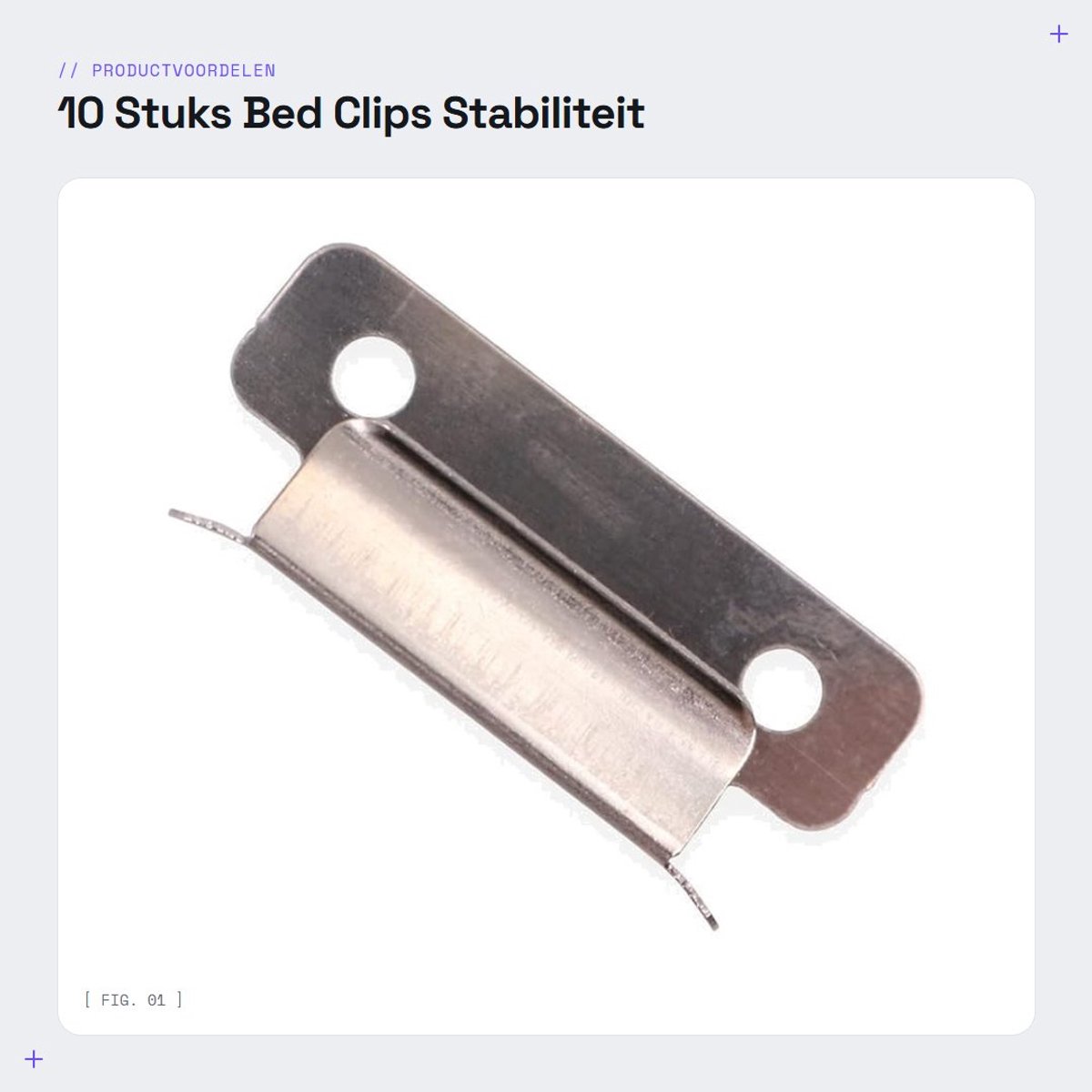 Dailygoods- Bed Clips 10 Stuks - Roestvrij Staal - 7mm Dikke Bed Platform - Klemmen voor 3D Printer - Stevige Fixatie - Lange Levensduur