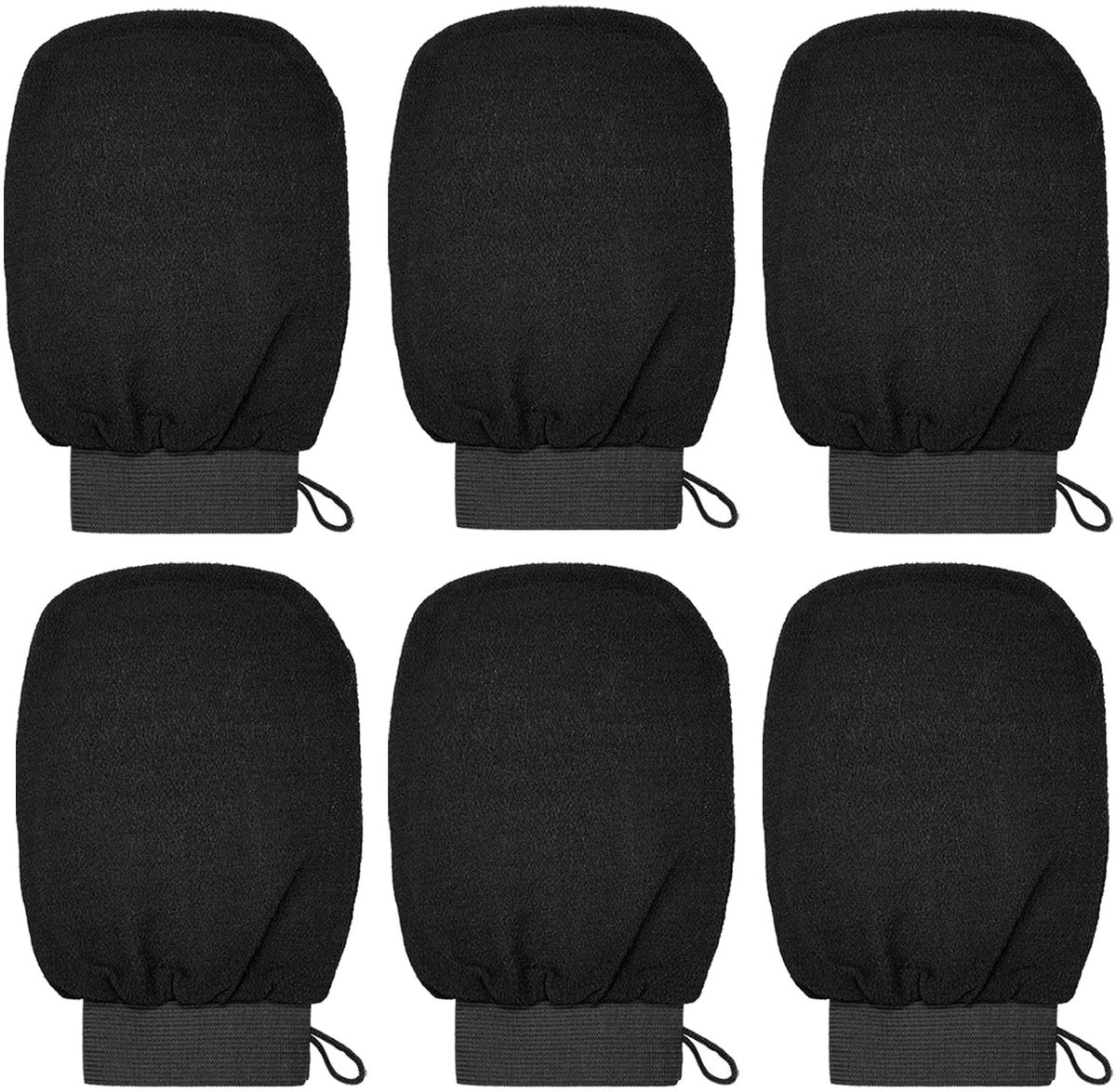 Dailygoods - KEYRI 6 stuks exfoliërende handschoenen, lichaamsscrub handschoen Tweezijdige lichaamsscrub handschoen Dode huid verwijderende handschoen Diepe lichaamsscrub voor vrouwen en mannen Bad exfoliërende