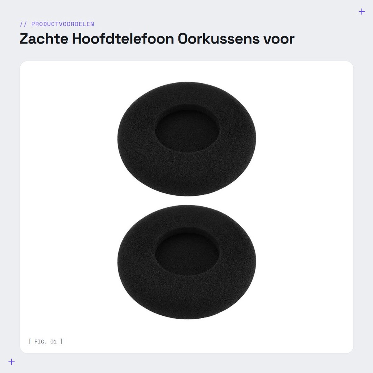 Dailygoods- Hoofdtelefoon Oorkussens Zacht - Compatibel met Grado SR80/SR60/SR125/SR225/SR325 - Buitendiameter 85 mm - Binnendiameter 40 mm - Lichtgewicht - Comfortabel Luisteren