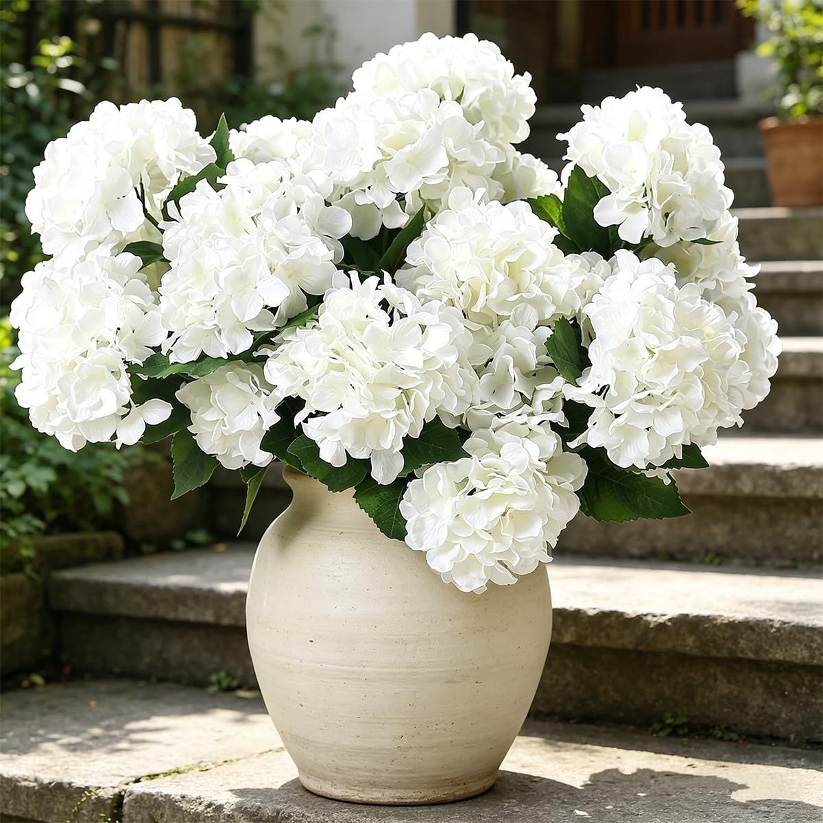 Dailygoods- Kunsthydrangea UV-bestendig - Nepzijden Hydrangea Boeket - Decoratie voor Vaas - Tafelstukken - Bruiloft - Terrasdecoratie - Nep Bloemen