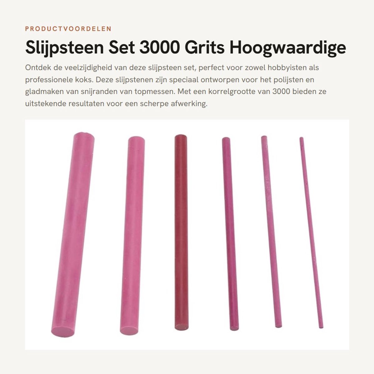 Dailygoods- Slijpsteen 3000 Grit - Slijpsteen voor Messen - Slijpsteen Set - Draagbaar - Slijtvast - Polijsten en Gladmaken - Slijpblok