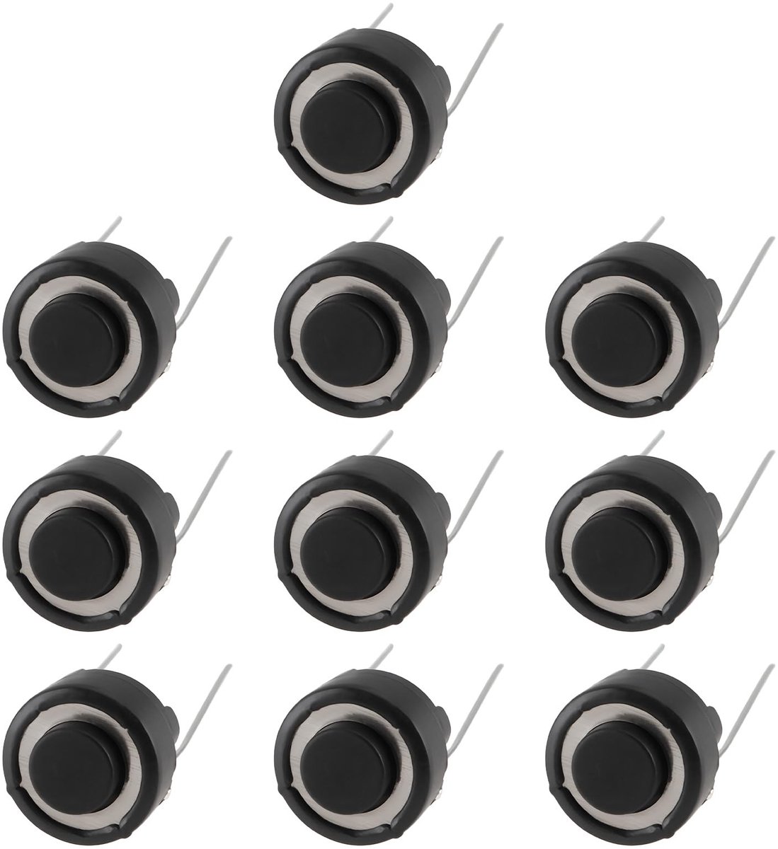 Dailygoods - 10 Stuks Play Pause Cue Knop Schakelaar voor DJ-apparatuur