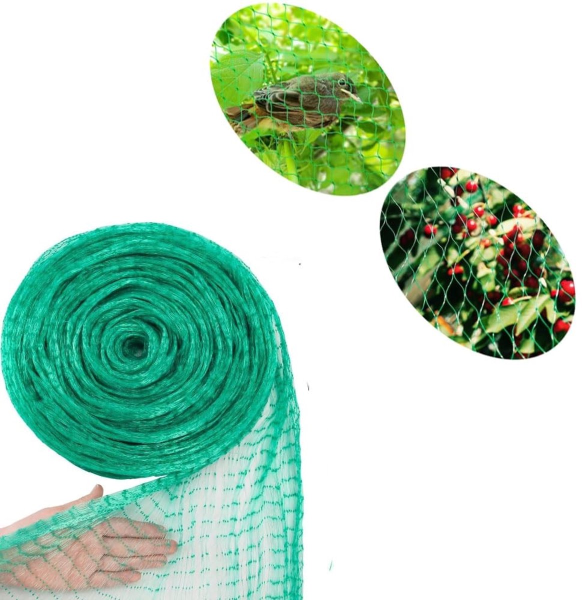 Solidchoice - Vogelbeschermingsnet - Duivennet - Bescherming voor fruit en planten - Wit - Tuinnet - Geschikt voor alle soorten tuinen