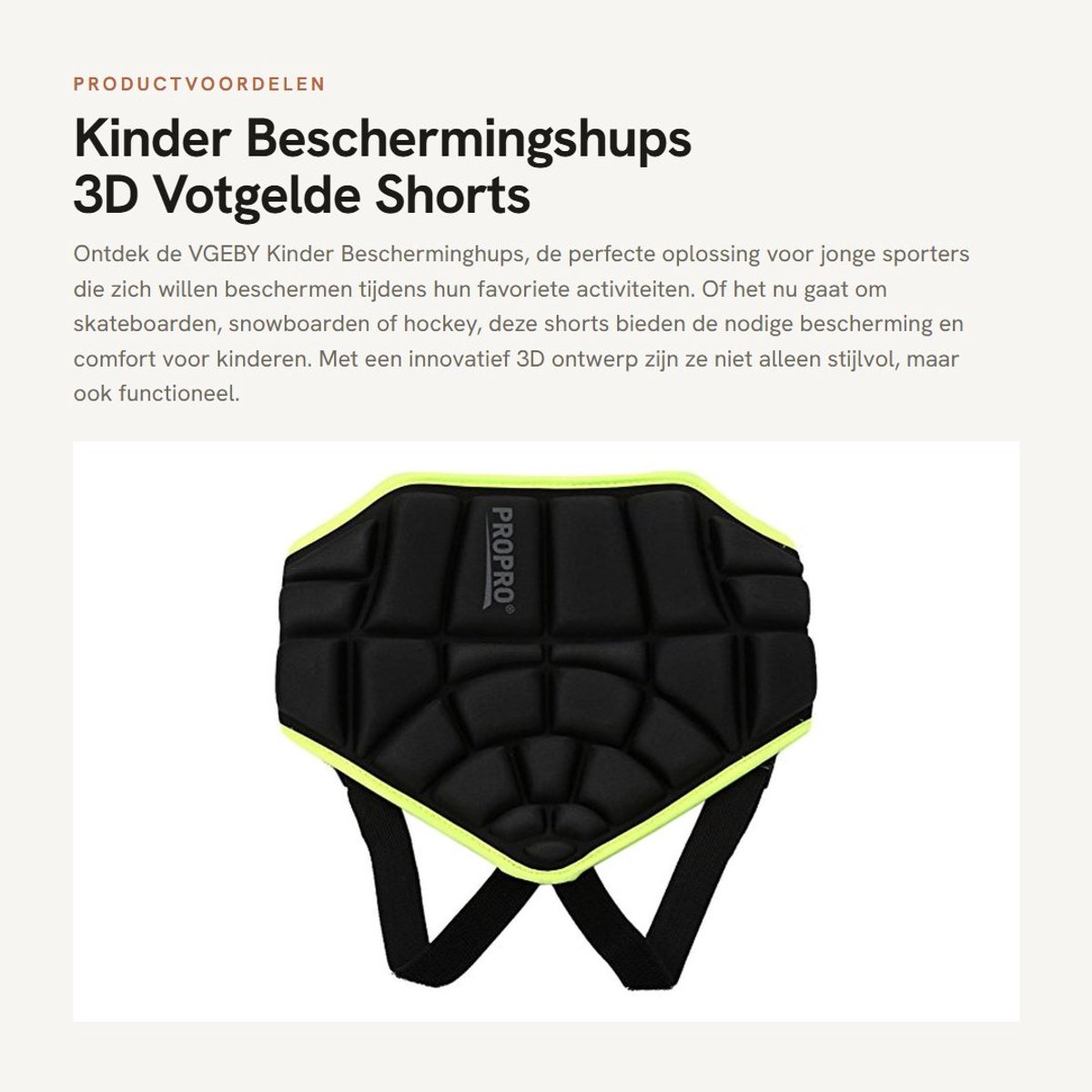 Solidchoice- Skate Shorts - 3D Bescherming - Schokbestendig - Voor Kinderen - Skate/Snowboard - Lichtgewicht Materiaal - Skateboard Shorts