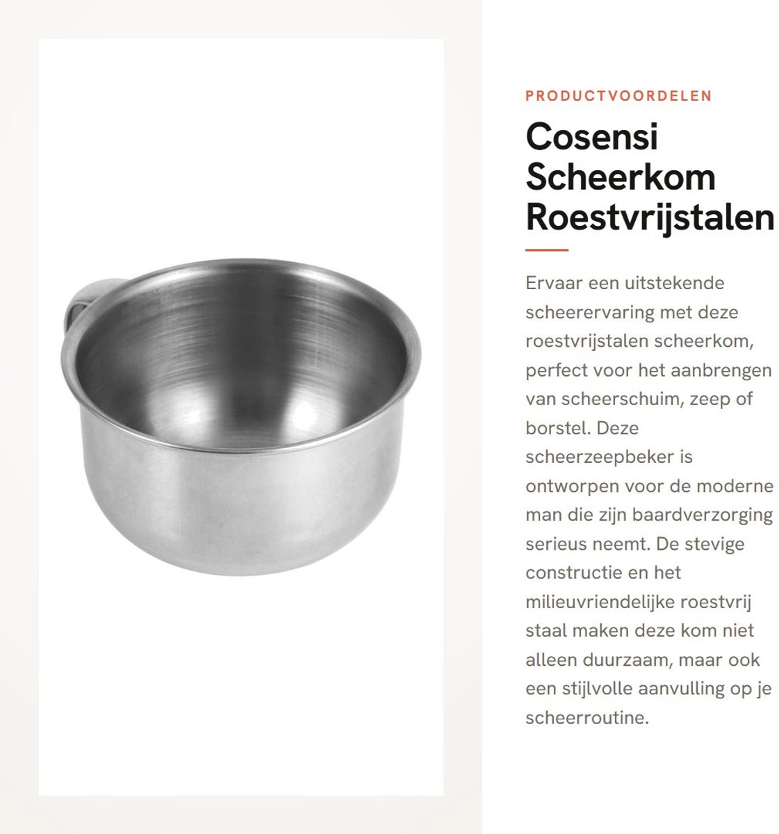 Solidchoice- Scheerkom Roestvrij Staal - Scheerzeepbeker - Scheerkombeker - Duurzaam - Stijlvol - Handig in gebruik - Scheerkommetje