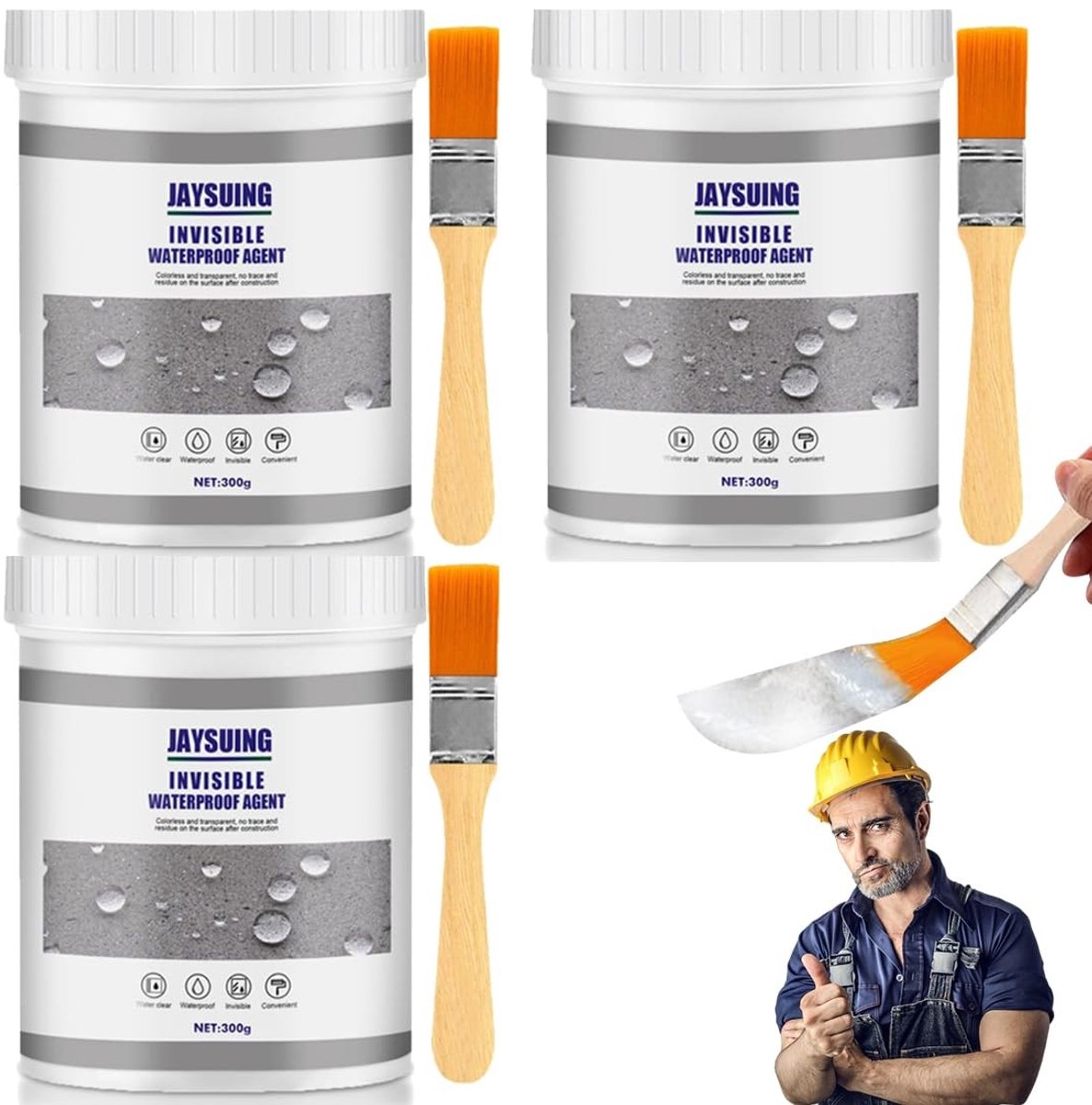Solidchoice - HONGECB Transparante waterdichte lijm, anti-lek werkzame stof, waterdichte afdichting, waterdicht, onzichtbaar, voor tegels, muren, dak, 900 g