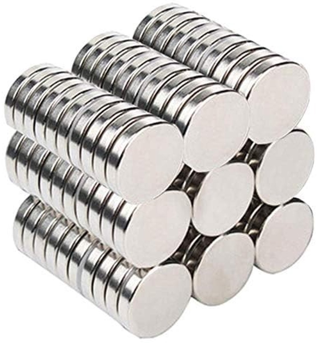Solidchoice- Magneten Sterk - 70 Stuks Mini-Koelkastmagneten - Whiteboardmagneten - Permanente Magneten - 10 x 2 mm - Geschikt voor Kinderen
