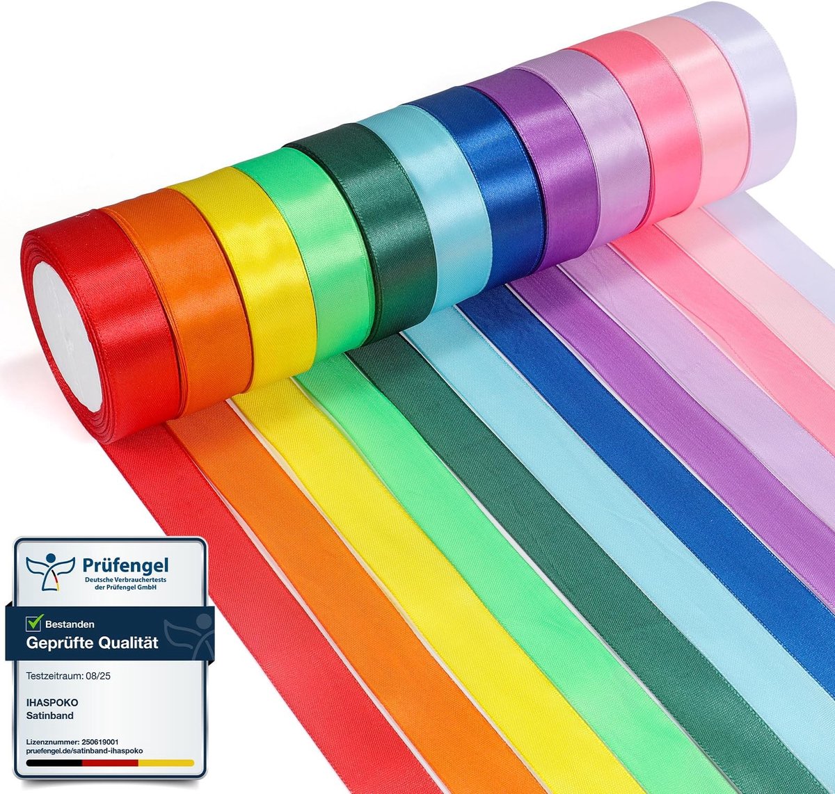 Dailygoods- Satijnen Lint 25 mm - 22 Meter - 12 Kleuren - Decoratie Lint - Geschenkverpakking - Bruiloften - Feestdecoraties - Decoratielint