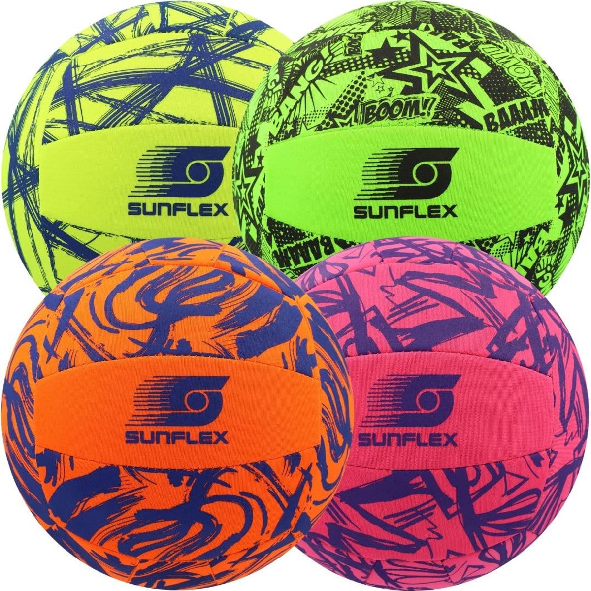 Dailygoods - Funky Scribble Neopreen Strand- en Volleybal - Maat 5, Zacht en Licht