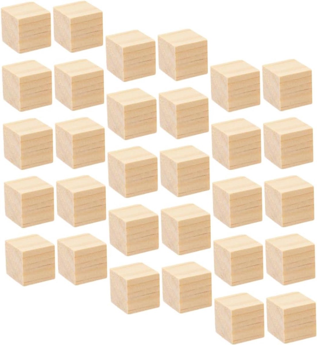 Houten Blokken - Bouwstenen - Creatief Spel - Gladde Afwerking - 50 Stuks - Geel