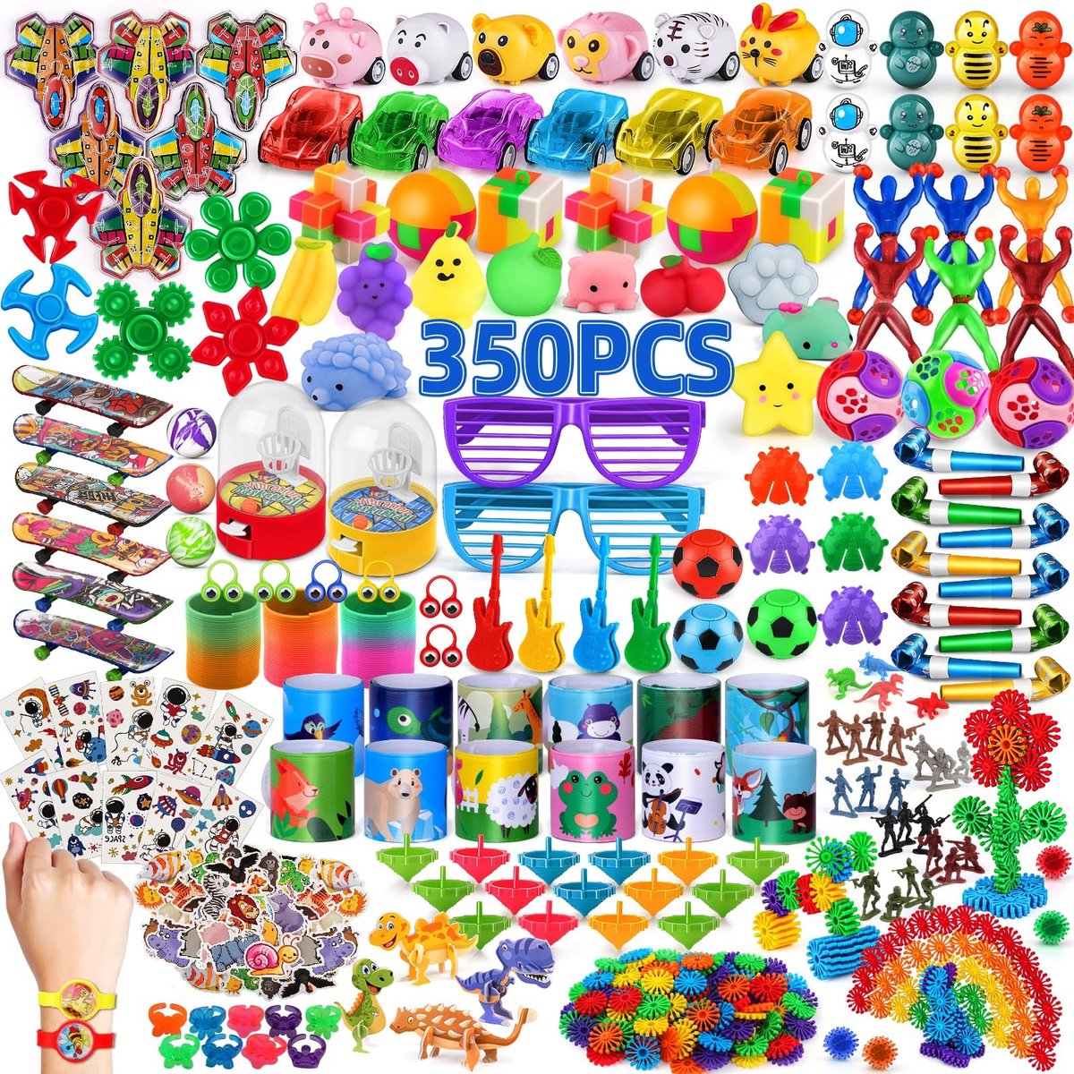 Dailygoods- Cadeautjes 350 Stuks - Goodiebag Fillers - Gastgeschenken - Piñata-vulling - Kleine Geschenken - Speelgoed voor Kinderen - Goodiebags