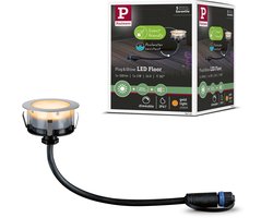 Paulmann Plug & Shine LED-grondinbouwlamp Floor Enkele lamp Insect-vriendelijk IP67 2200K 2W Zilver
