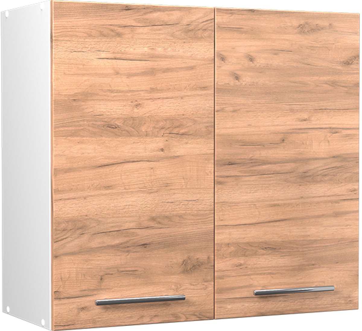 Vicco Hangkast Fame-Line, Goudkleurig Eiken/Wit, 80 cm