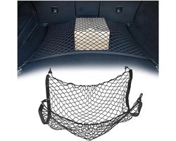 Auto Kofferbaknet - Bagagenet Opbergnet - Kofferbak Organiseren - Heavy Duty Elastisch - 70x70cm - Zwart
